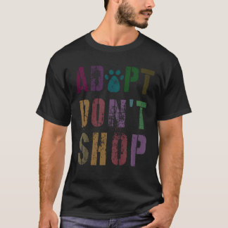 ヴィンテージ 保護犬を家族に迎える Tシャツ