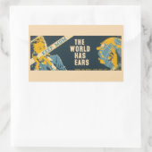 ヴィンテージ「保Mum」スタンプ 長方形シール (バッグ)