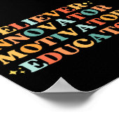 ヴィンテージ 信念の革新者 指導者 教育者 ポスター (角)