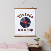 ヴィンテージ – 先頭へ戻る、レコードは戻る、オルディ 吊り下げ型タペストリー (寝室)