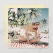 ヴィンテージ「入浴美しい」フラットノートカード (正面/裏面)