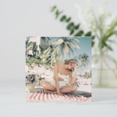 ヴィンテージ「入浴美しい」フラットノートカード (スタンド正面)