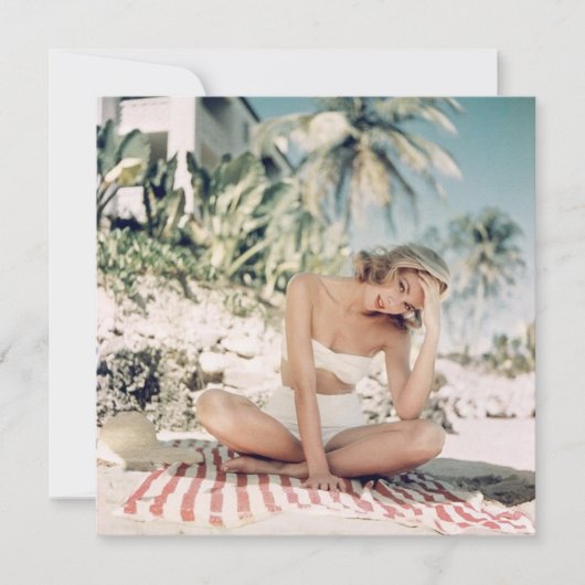 ヴィンテージ「入浴美しい」フラットノートカード (正面)