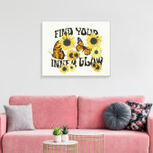ヴィンテージ |内側の光彩を見つける キャンバスプリント (インサイチュ (リビング))