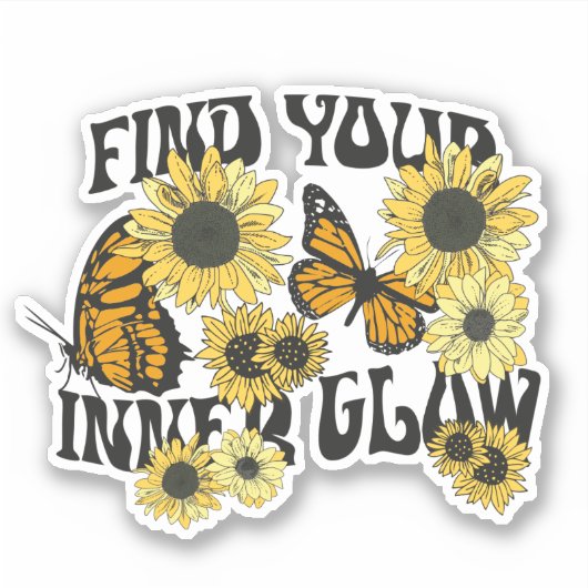 ヴィンテージ |内側の光彩を見つける シール (正面)