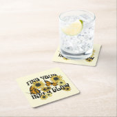 ヴィンテージ |内側の光彩を見つける スクエアペーパーコースター (インサイチュ)