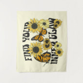 ヴィンテージ |内側の光彩を見つける タペストリー (正面)