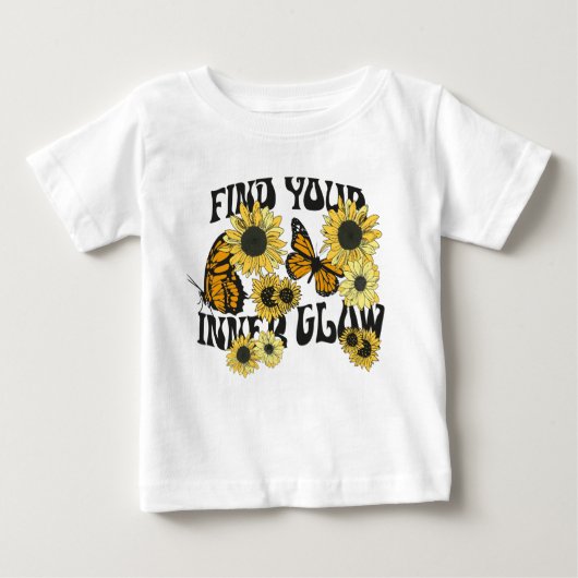 ヴィンテージ |内側の光彩を見つける ベビーTシャツ (正面)