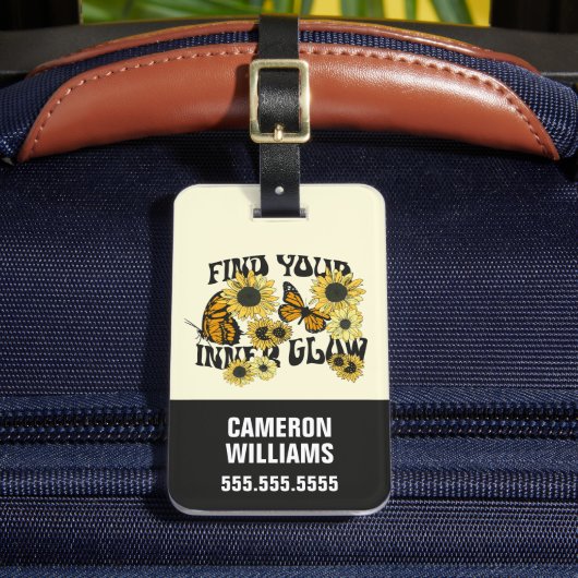 ヴィンテージ |内側の光彩を見つける ラゲッジタグ (正面インサイチュ2)