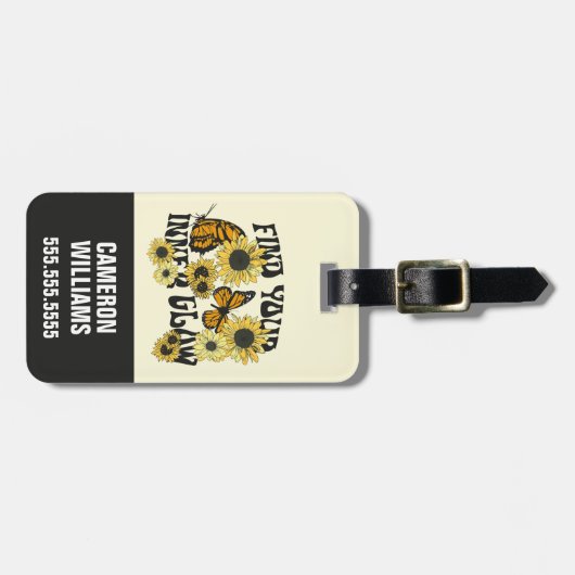 ヴィンテージ |内側の光彩を見つける ラゲッジタグ (正面横)