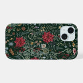 ヴィンテージ 冬のボタニカル iPhoneケース iPhone 15ケース (裏面横)