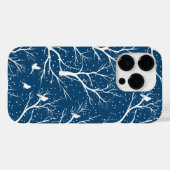 ヴィンテージ 冬の空 白い鳥 雪の結晶 Case-Mate iPhoneケース (裏面 (横))
