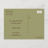 ヴィンテージ,冬,田舎結婚式,日付を保存 案内ポストカード (裏面)