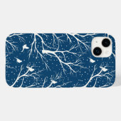 ヴィンテージ 冬 空 白い鳥 雪の結晶 Case-Mate iPhoneケース (裏面 (横))