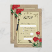 ヴィンテージ 出欠カード (正面/裏面)