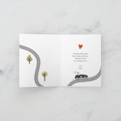 ヴィンテージ 動物と車の誕生日感謝カード サンキューカード (内部)