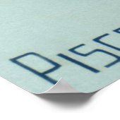 ヴィンテージ 十二星座 魚座 魚 星図 ポスター (角)