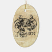 ヴィンテージ〔占星術の〕十二宮図がん セラミックオーナメント (左)