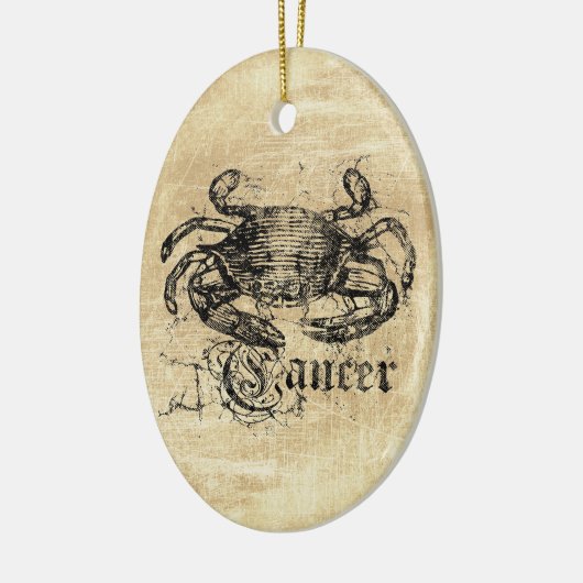 ヴィンテージ〔占星術の〕十二宮図がん セラミックオーナメント (左)