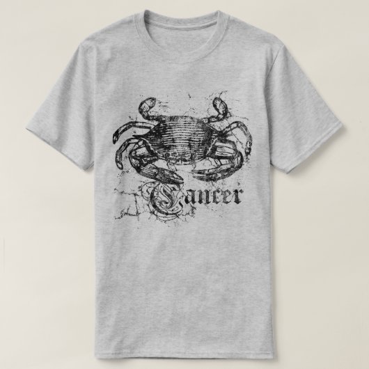 ヴィンテージ〔占星術の〕十二宮図がん Tシャツ (デザイン正面)