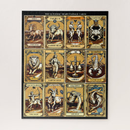 ヴィンテージ〔占星術の〕十二宮図シンボルや象徴パズル-タロットアインスパイアストロ ジグソーパズル