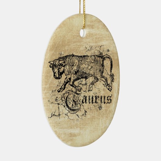ヴィンテージ〔占星術の〕十二宮図タウラス セラミックオーナメント (右)