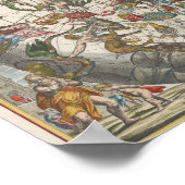 ヴィンテージ〔占星術の〕十二宮図マップ ポスター (角)