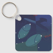 ヴィンテージ〔占星術の〕十二宮図占星天秤座 キーホルダー (正面)