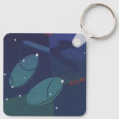 ヴィンテージ〔占星術の〕十二宮図占星天秤座 キーホルダー (裏面)