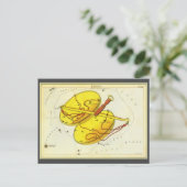 ヴィンテージ〔占星術の〕十二宮図占星天秤座 ポストカード (スタンド正面)