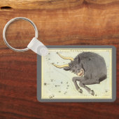 ヴィンテージ〔占星術の〕十二宮図占星術タウラスブル星座 キーホルダー (裏面)