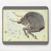 ヴィンテージ〔占星術の〕十二宮図占星術タウラスブル星座 マウスパッド (正面)