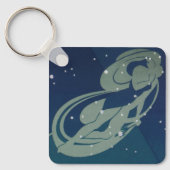 ヴィンテージ〔占星術の〕十二宮図占星術、《星座》乙女座星座 キーホルダー (正面)