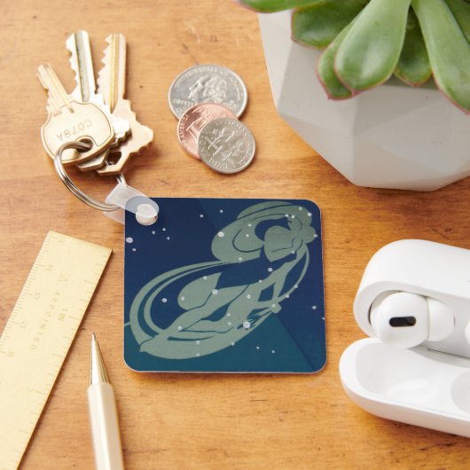 ヴィンテージ〔占星術の〕十二宮図占星術、《星座》乙女座星座 キーホルダー (デスク)