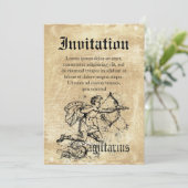 ヴィンテージ〔占星術の〕十二宮図射手座 招待状 (スタンド正面)