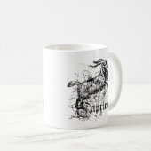 ヴィンテージ〔占星術の〕十二宮図山羊座 コーヒーマグカップ (正面右)