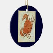 ヴィンテージ〔占星術の〕十二宮図星占いカニ星座 セラミックオーナメント (右)