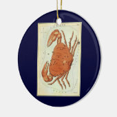 ヴィンテージ〔占星術の〕十二宮図星占いカニ星座 セラミックオーナメント (左)