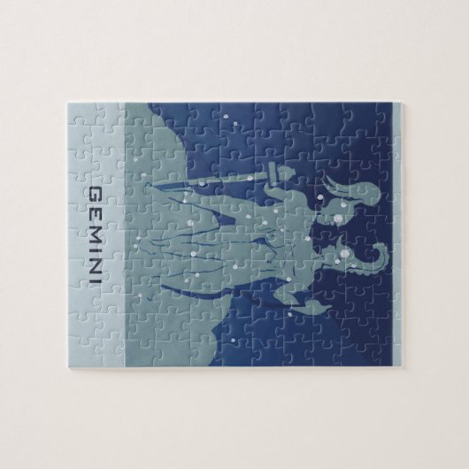 ヴィンテージ〔占星術の〕十二宮図星占いジェミニツイン星座 ジグソーパズル (横)