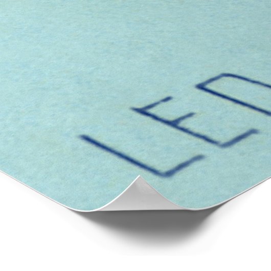 ヴィンテージ〔占星術の〕十二宮図星占い獅子座 ポスター (角)