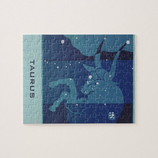 ヴィンテージ〔占星術の〕十二宮図星占い，タウロス星座 ジグソーパズル (横)