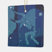 ヴィンテージ〔占星術の〕十二宮図星占い，タウロス星座 セラミックオーナメント (左)