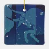 ヴィンテージ〔占星術の〕十二宮図星占い，タウロス星座 セラミックオーナメント (裏面)