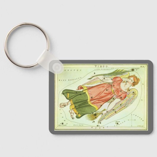 ヴィンテージ〔占星術の〕十二宮図星占い《星座》乙女座星座 キーホルダー (裏面)
