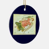 ヴィンテージ〔占星術の〕十二宮図星占い《星座》乙女座星座 セラミックオーナメント (右)