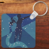 ヴィンテージ〔占星術の〕十二宮図星占い，水族星座 キーホルダー (裏面)