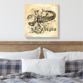 ヴィンテージ〔占星術の〕十二宮図蠍座 キャンバスプリント (インサイチュ (寝室))