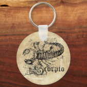 ヴィンテージ〔占星術の〕十二宮図蠍座 キーホルダー (正面)