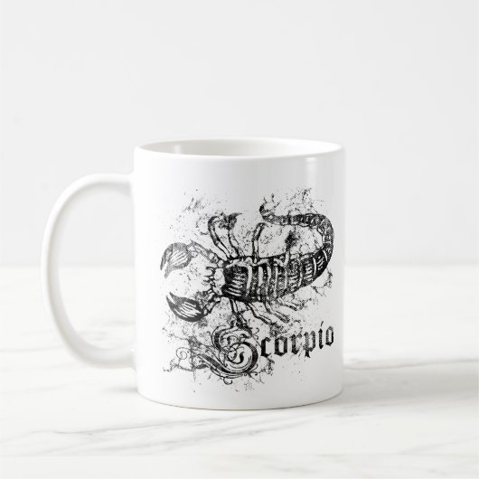 ヴィンテージ〔占星術の〕十二宮図蠍座 コーヒーマグカップ (左)