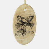 ヴィンテージ〔占星術の〕十二宮図魚座 セラミックオーナメント (右)